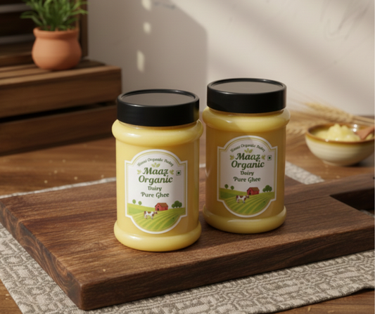 Pure Cow Desi Ghee Pack of 2 –500g  | 100% Organic & Traditional | Maaz Organic Dairy Pakistan