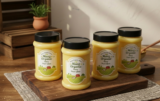 Pack of 4 –500g Pure Cow Desi Ghee  | 100% Organic & Traditional | Maaz Organic Dairy Pakistan